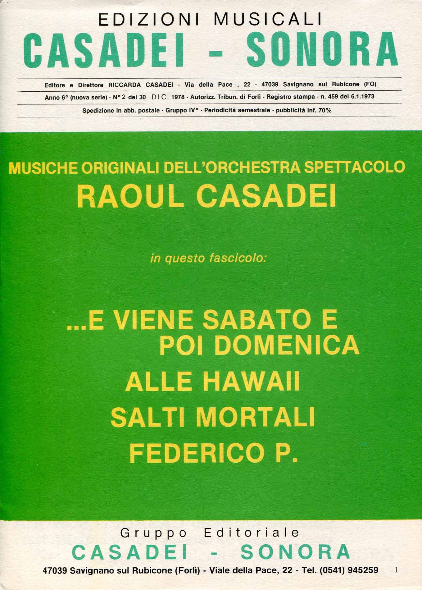 ... E viene sabato e poi domenica